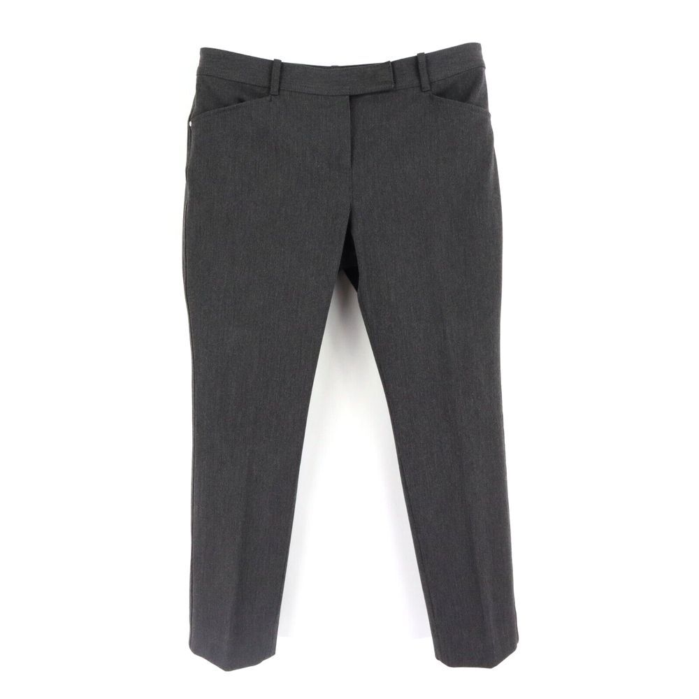 White House‎ Black Market Slim Leg Dress Pants Womens 8S Gray Poly Blend Pockets